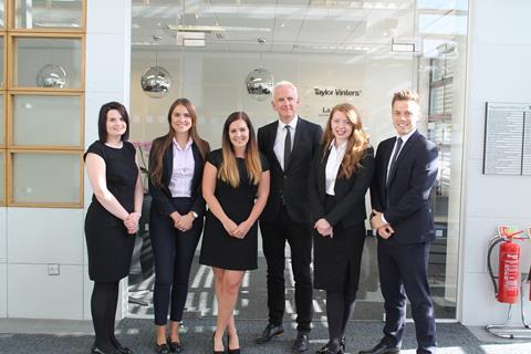 2017 trainees with ed turner, taylor vinters' managing partner